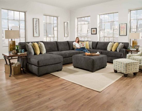 Black sofa sectional