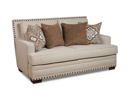 Picture of Anna-White Linen Loveseat
