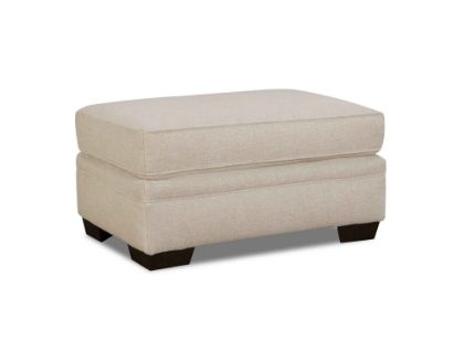 Anna-White Linen Ottoman