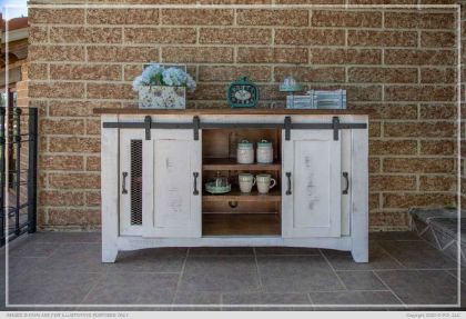 Pueblo White 60" TV Stand