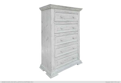 White 5 Chest of Drawers