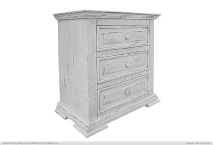 white bedside nightstand