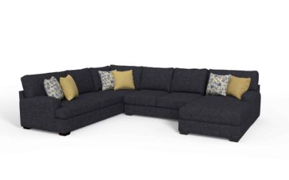 Fluffdaddy-Carbon 3-Piece Sectional Right Facing