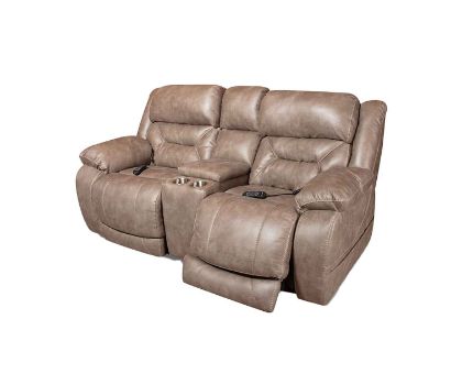 Desert-Mushroom 3-Seater Motion Loveseat W/HR