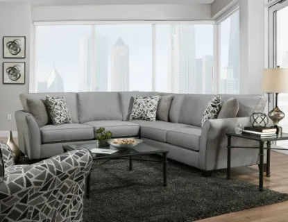 Madonna-Silver 2-Piece Sectional Left Facing 