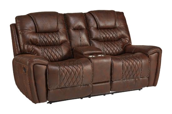 Desert-Chocolate 3-Seater Motion Loveseat