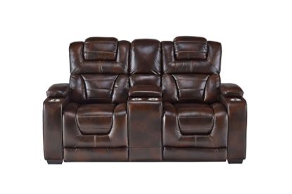 Manhattan-Brown Motion Loveseat