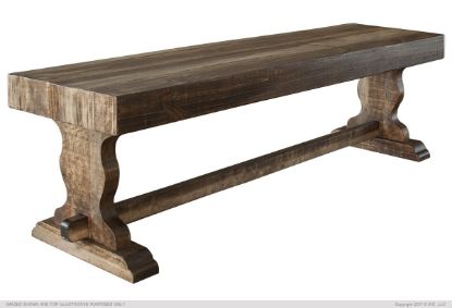 solid wood bench