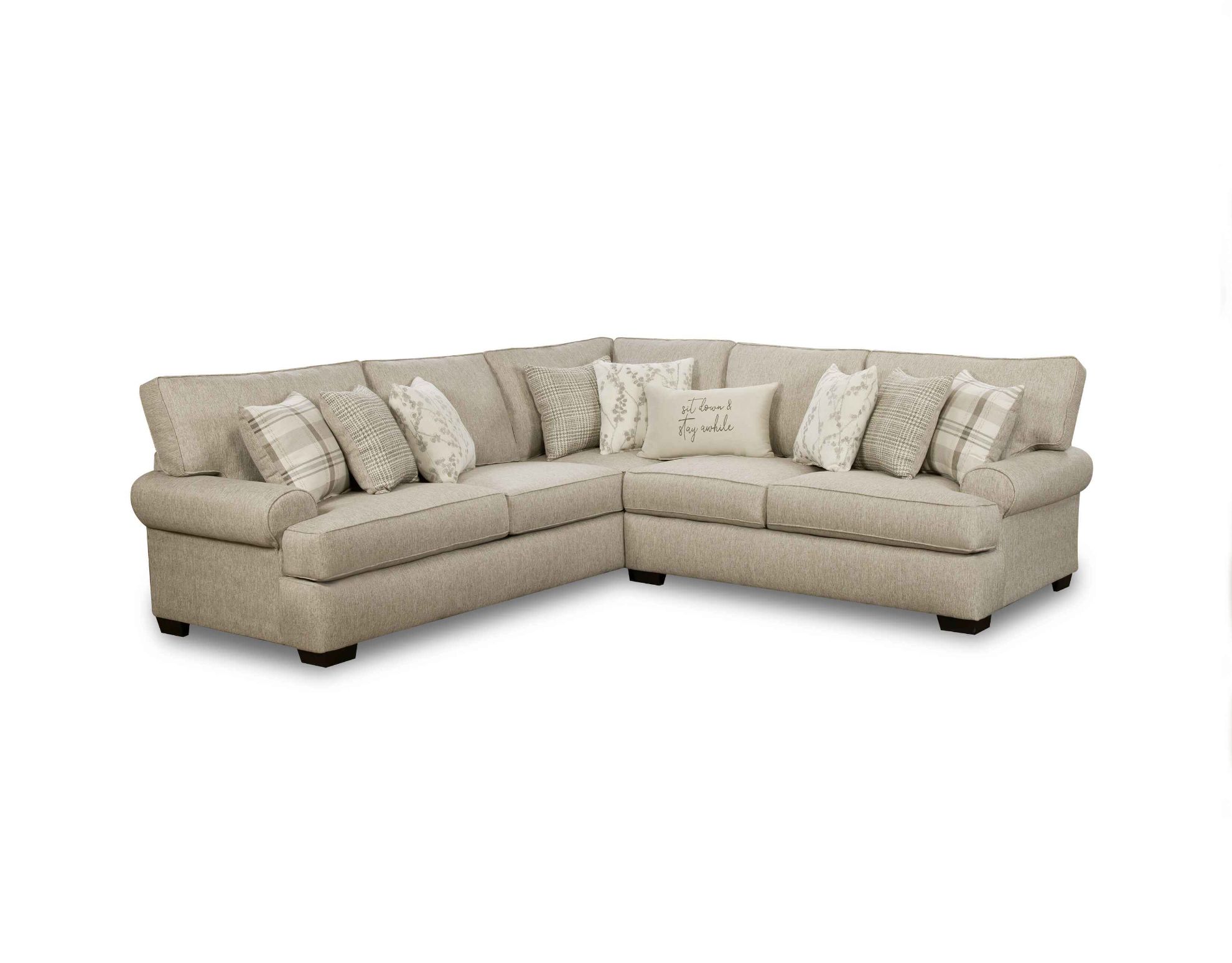 Picture of Celadon-Raffia Gray Right Arm Loveseat