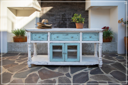 White 70 inch TV stand with drawers