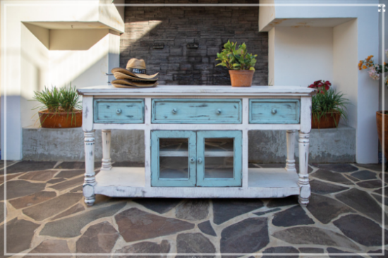 White 70 inch TV stand with drawers