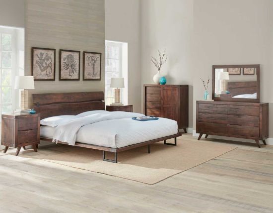 Pasco Bedroom Collection with solid wood nightstand
