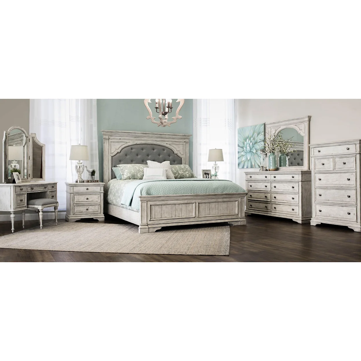 Highland Park Bedroom Collection with Chest Drawers