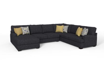 Fluffdaddy-Carbon 3-Piece Sectional Left Facing 