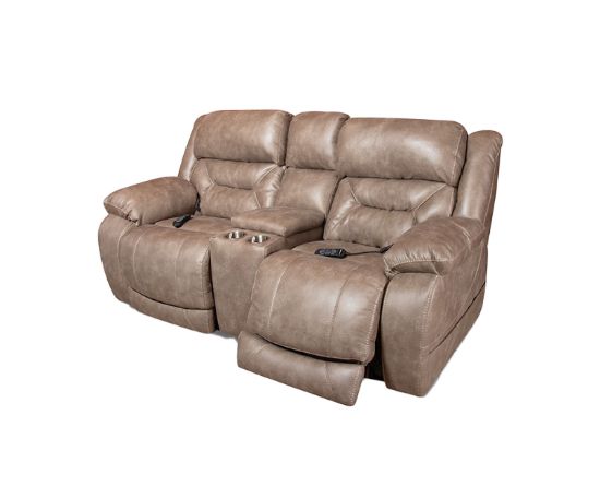 Desert-Mushroom 3-Seater Motion Loveseat