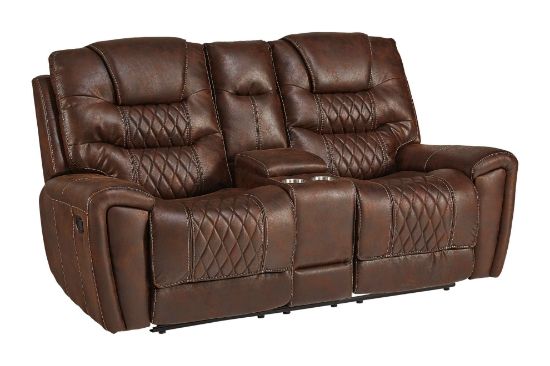 Picture of Desert-Chocolate Motion Loveseat W/HR