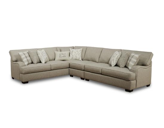 Picture of Celadon-Raffia Beige Right Arm Loveseat