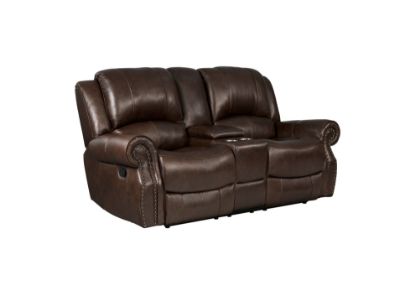 Picture of Ranger Chocolate Reclining Console Loveseat